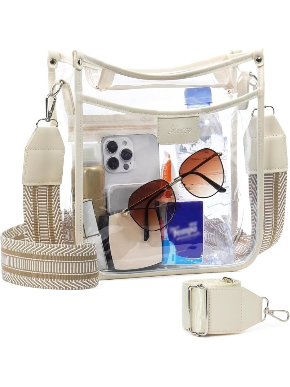 Stadium Approved Clear Crossbody Bag for Events | Transparent Purse for Game Day